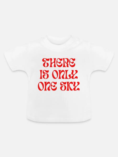 One sky - Baby Bio-T-Shirt mit Rundhals - Weiß