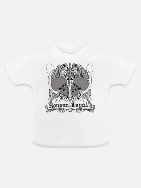 nonour and loyalty - Baby Bio-T-Shirt mit Rundhals - Weiß