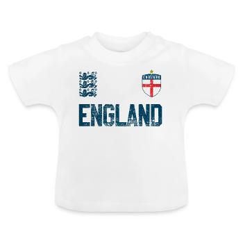 Angleterre - T-shirt bio col rond Bébé - blanc - Devant