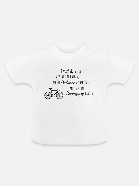 Faire du vélo - T-shirt bio col rond Bébé - blanc