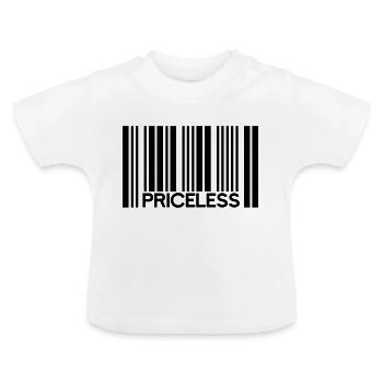 Unbezahlbar Barcode Preis - Baby Bio-T-Shirt mit Rundhals - Weiß - Vorne