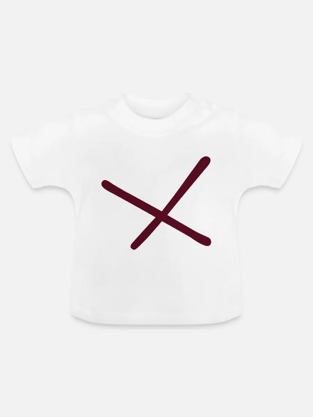ski x - Baby Bio-T-Shirt mit Rundhals - Weiß