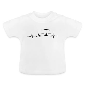 Cool Lawyer Justice T-Shirt - Baby Organic T-Shirt with Round Neck - white - Front