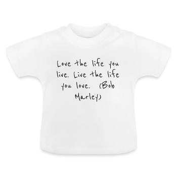 Proverbe - T-shirt bio col rond Bébé - blanc - Devant
