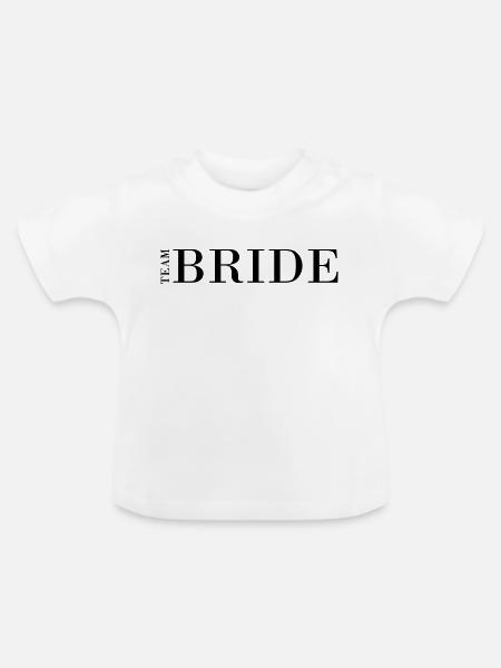 (bride_clean_2) - Baby Bio-T-Shirt mit Rundhals - Weiß