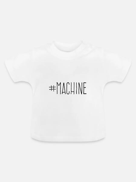 #machine - Baby Bio-T-Shirt mit Rundhals - Weiß