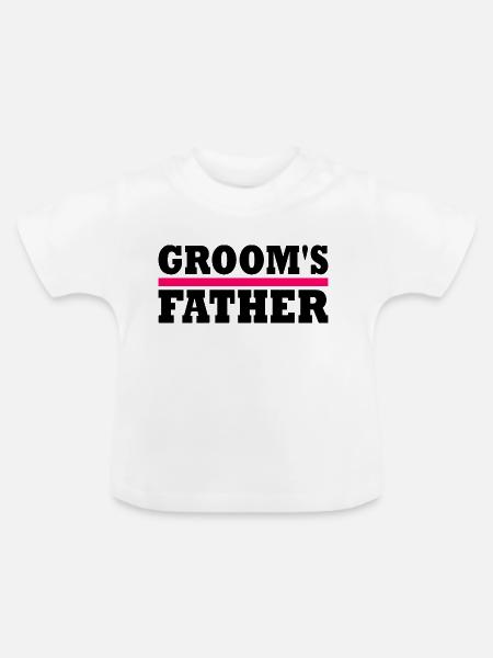 Grooms father - Baby Bio-T-Shirt mit Rundhals - Weiß
