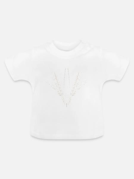 Abstraktes Punktdesign - Baby Bio-T-Shirt mit Rundhals - Weiß