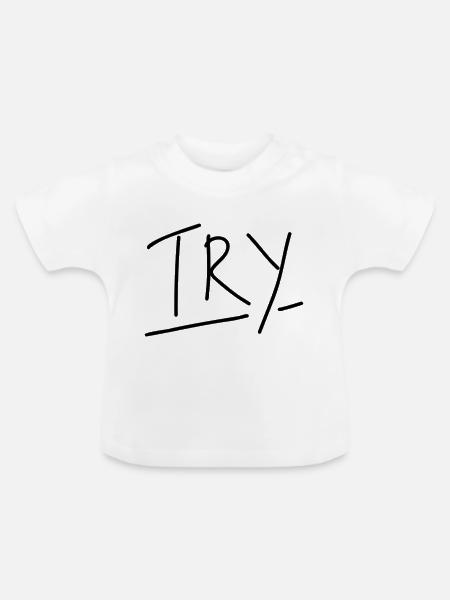 try - Baby Bio-T-Shirt mit Rundhals - Weiß
