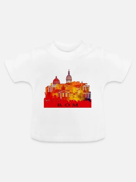 Rom, die Ewige Stadt - Baby Bio-T-Shirt mit Rundhals - Weiß