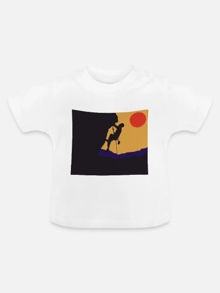 Rock Climbing - Baby Bio-T-Shirt mit Rundhals - Weiß