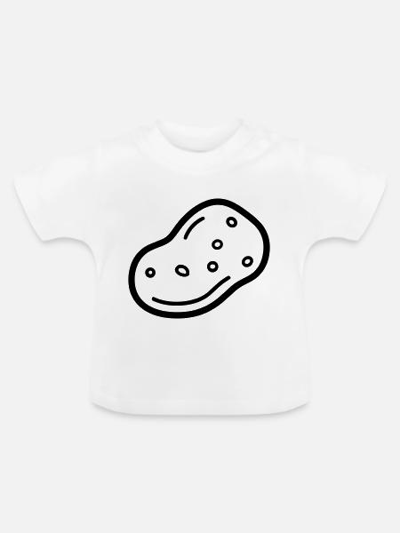 Kartoffel - Baby Bio-T-Shirt mit Rundhals - Weiß
