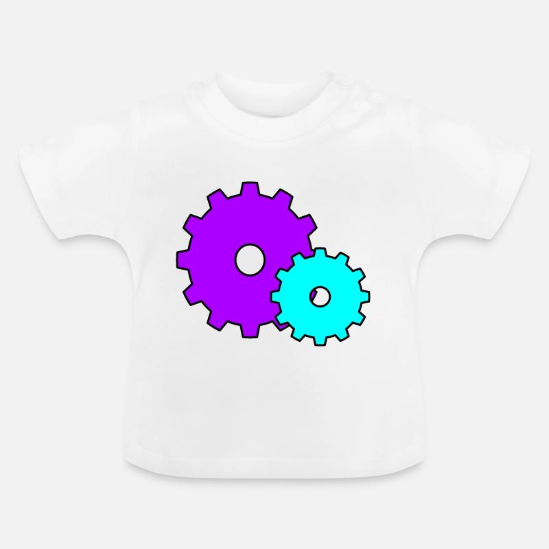 Rouage - T-shirt bio col rond Bébé - blanc