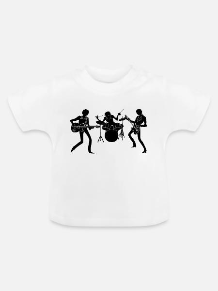 Band - Baby Bio-T-Shirt mit Rundhals - Weiß