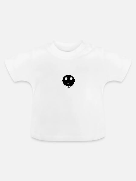 Süßer Fussel - Baby Bio-T-Shirt mit Rundhals - Weiß