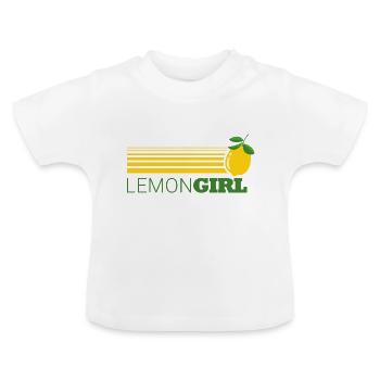 lemon girl - lemon - Baby Organic T-Shirt with Round Neck - white - Front