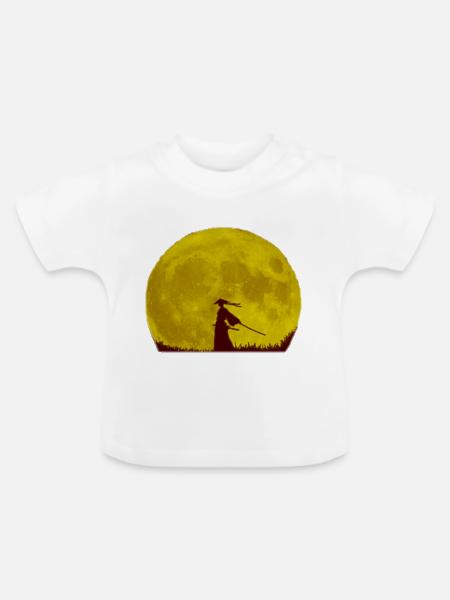 Samurai - Baby Bio-T-Shirt mit Rundhals - Weiß