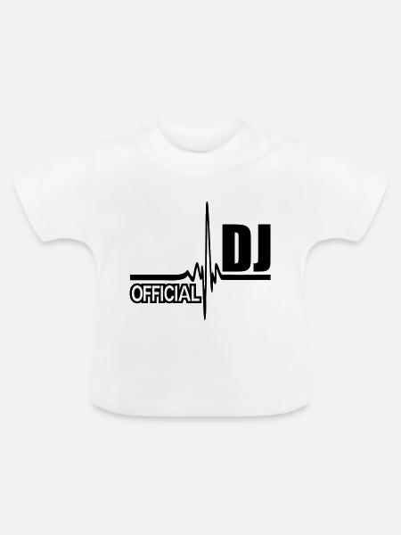 official dj - Baby Bio-T-Shirt mit Rundhals - Weiß