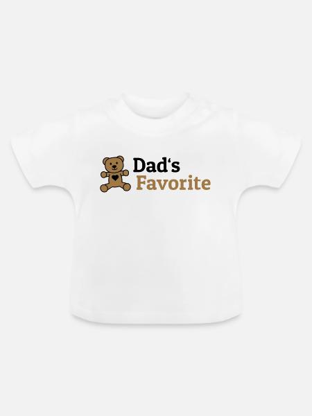 Dads Favorite - Baby Bio-T-Shirt mit Rundhals - Weiß