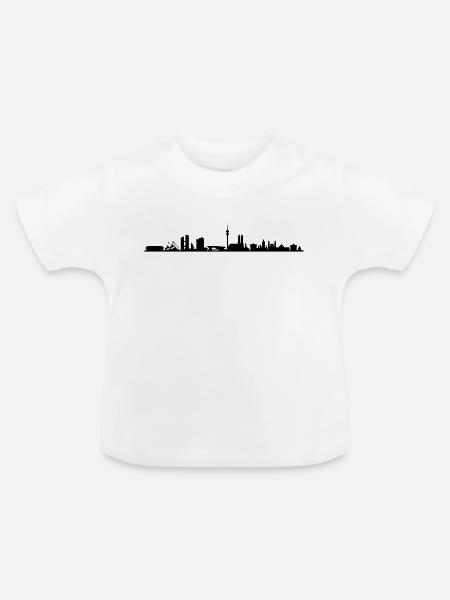 Skyline - München - Baby Bio-T-Shirt mit Rundhals - Weiß