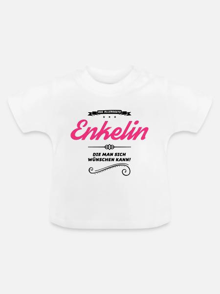 enkelin allerbeste - Baby Bio-T-Shirt mit Rundhals - Weiß