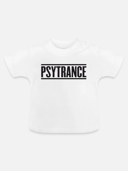 Psytrance - Baby Bio-T-Shirt mit Rundhals - Weiß