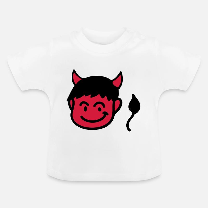 Petit Diable 2 - T-shirt bio col rond Bébé - blanc