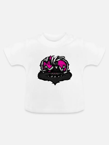Blackjack.pink - Baby Bio-T-Shirt mit Rundhals - Weiß