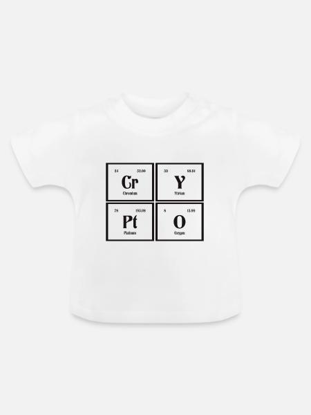 Krypto-| Periodensystem der Elemente - Baby Bio-T-Shirt mit Rundhals - Weiß