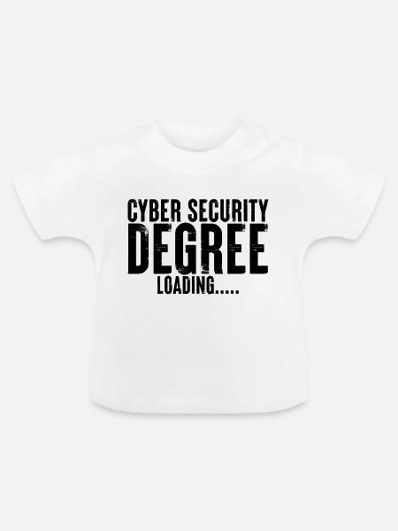 Cyber Security Degree Loading - Baby Bio-T-Shirt mit Rundhals - Weiß