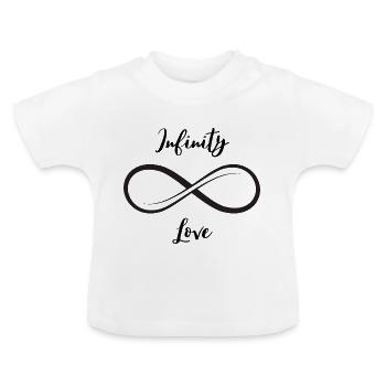 Unendliche Liebe - Unendliche Liebe - Baby Bio-T-Shirt mit Rundhals - Weiß - Vorne