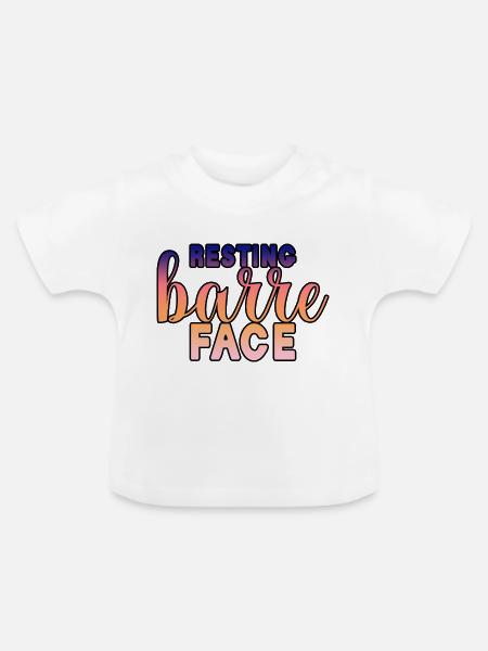 Resting Barre Face 3 - Baby Bio-T-Shirt mit Rundhals - Weiß