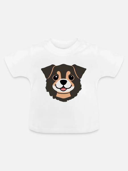Süßer Hund - Baby Bio-T-Shirt mit Rundhals - Weiß
