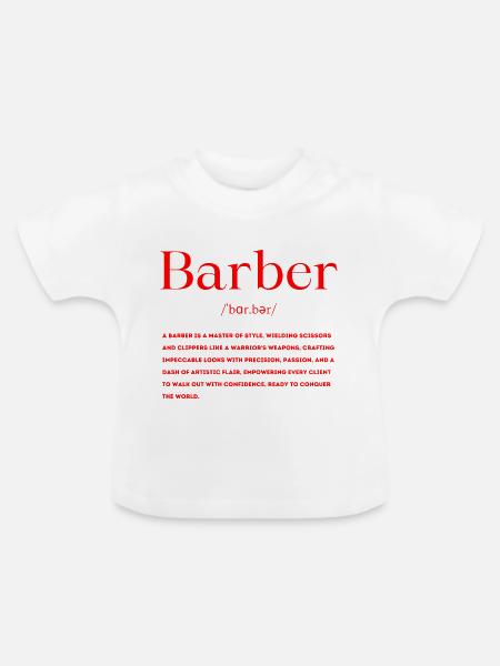 Barber Definition - Baby Bio-T-Shirt mit Rundhals - Weiß