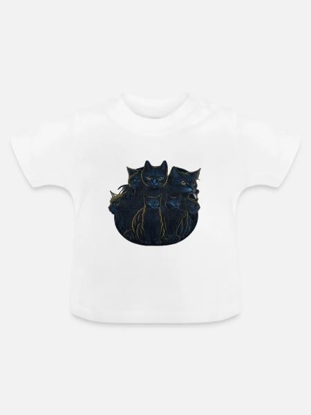 Katze für Katzenliebhaber - Baby Bio-T-Shirt mit Rundhals - Weiß