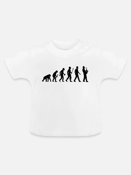 JAZZ EVOLUTIONSTHEORIE SHIRT! - Baby Bio-T-Shirt mit Rundhals - Weiß