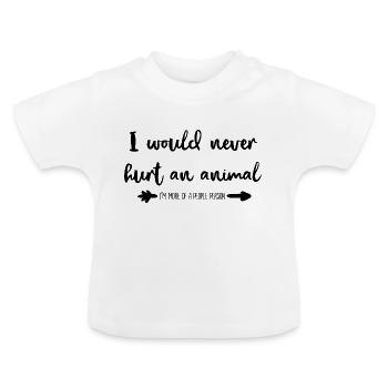 militants des droits des animaux - T-shirt bio col rond Bébé - blanc - Devant