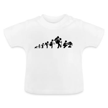 bonsaka_evolution_sans - Baby Bio-T-Shirt mit Rundhals - Weiß - Vorne