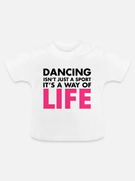 Dancing - Baby Bio-T-Shirt mit Rundhals - Weiß
