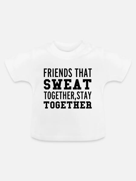 Fitness - Baby Bio-T-Shirt mit Rundhals - Weiß