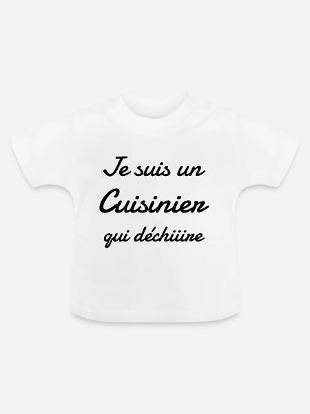 Koch / Kochen / Cooking / Chef - Baby Bio-T-Shirt mit Rundhals - Weiß