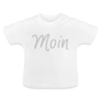 Moin - T-shirt bio col rond Bébé - blanc - Devant