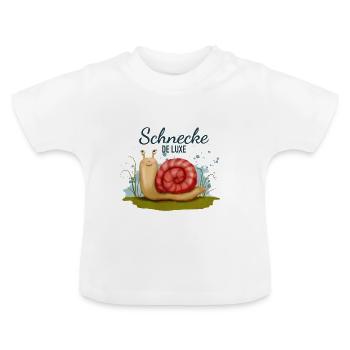 Snail deluxe pet name (snail shell) - Baby Organic T-Shirt with Round Neck - white - Front