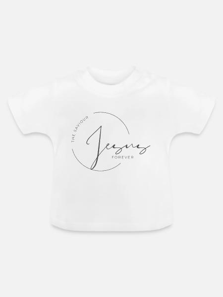 JESUS CHRISTAN SLOGAN - Baby Bio-T-Shirt mit Rundhals - Weiß