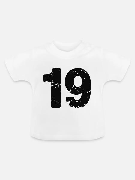 19 - Baby Bio-T-Shirt mit Rundhals - Weiß