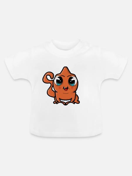 Chameleon - Baby Bio-T-Shirt mit Rundhals - Weiß