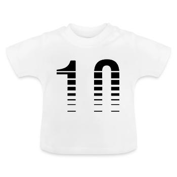 Numéro dix - T-shirt bio col rond Bébé - blanc - Devant