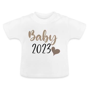 Bébé 2023 - T-shirt bio col rond Bébé - blanc - Devant