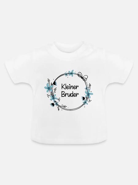 Kleiner Bruder - Baby Bio-T-Shirt mit Rundhals - Weiß