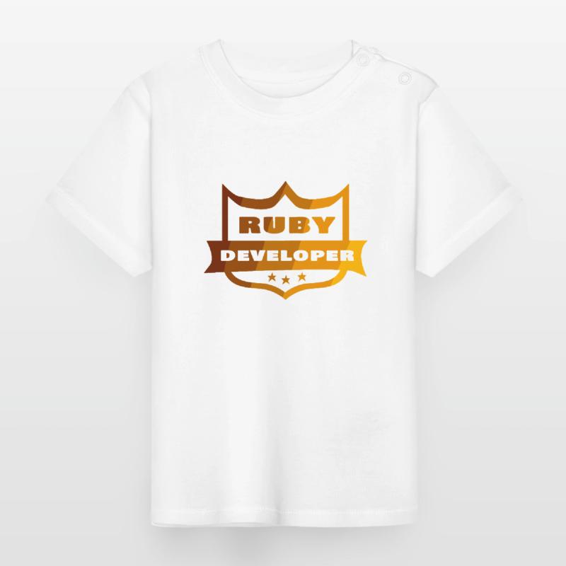 Ruby Developer Baby Organic T-Shirt with Round Neck